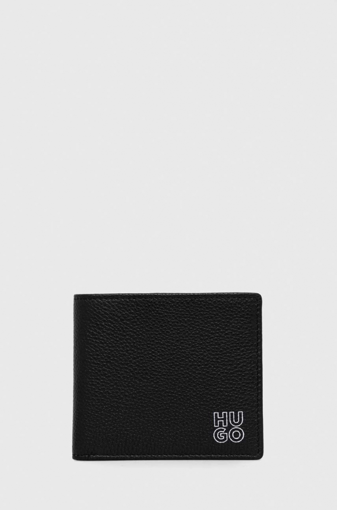 kožená peňaženka Hugo pánska čierna