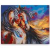 Maľovanie podľa čísel - Indiánsky kôň - 100x80 cm, bez dřevěného rámu - výroba CZ