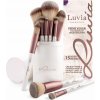 Luvia Cosmetics Prime Vegan kefka na mihalnice a obočie 1 ks + štetec na obočie 1 ks + štetec na očné tiene 5 ks + kontúrovací štetec na pery 1 ks + štetec na krémový a tekutý make-up 2 ks + štetec