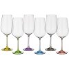Crystalex CZ BOHEMIA RAINBOW POHÁR NA VÍNO 550 ML SADA 6 KS