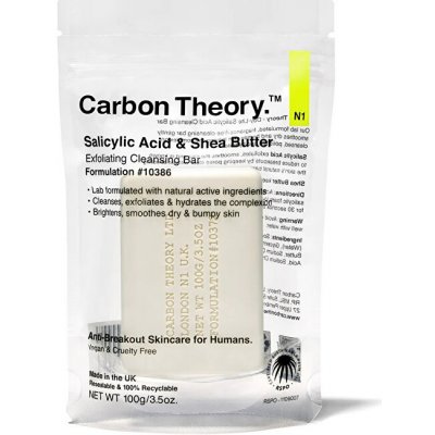Carbon Theory Čisticí pleťové mýdlo Salicylic Acid & Shea Butter (Exfoliating Cleansing Bar) 100 g