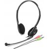 Genius HS-200C, slúchadlá s mikrofónom, drôtováčierna, 2x 3.5 mm jack