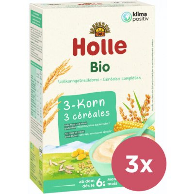 Holle Bio z 3 druhov zrna 3 x 250 g