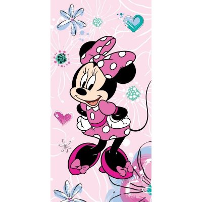 Jerry Fabrics Osuška Minnie Pink Bow 2 70x140 cm