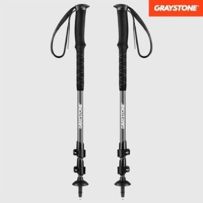 Graystone G2 Gray Trekingové skladacie palice 61-135 cm šedé