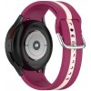 eses Silikónový remienok pre Samsung Galaxy Watch 4 a 5 - Vínovo ružový prúžok
