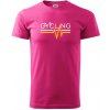 Cycling ekg - Klasické pánske tričko vyššej gramáže - S ( Purpurová )