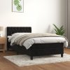 Box spring postel s matrací černá 90x190 cm samet Černý 3141457