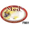 Samolepiace etikety oválne, 100 ks - vzor FM01