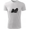 Lhasa Apso nápis v tele - Pánske tričko Fantasy športové - 3XL ( Biela )