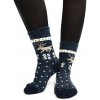 Vianočné dámske ponožky sobík tmovomodré, VYBRAŤ VEĽKOSŤ BIELIZNE 35 - 38