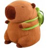 Sladká plyšová hračka Capybara s batohom v tvare korytnačky 23 cm