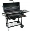 BORMANN ELITE Gril na drevené uhlie 70x35 cm S POKRÝM, BOČNÝM A PREDNÝM STOLOM, TEPLOMEROM A 2 KOLIESKAMI (BBQ1172)