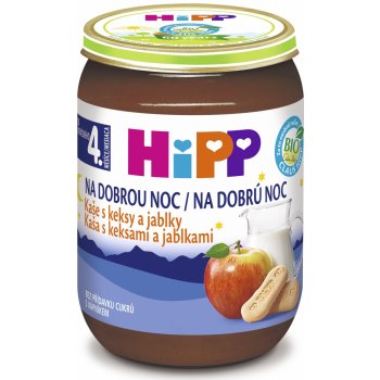 Hipp na dobrú noc Bio s keksíkmi a jablkami 190g