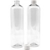 Plastová fľaša, priehľadná oblá, biely vrchnák, 500 ml