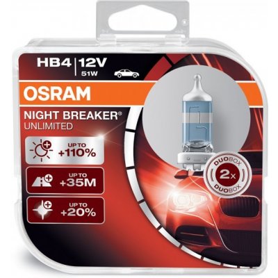 Osram Night Breaker Unlimited Box HB4 P22d 12V 51W - 2 ks