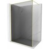 Mexen Kioto-XF, sprchová zástena s rámom 140 x 202 cm, 10mm šedé sklo, zlatý matný profil, 800-140-104-55-40-X