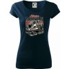 Snežný skúter kostra - Dámske tričko Pure - 2XL ( Tmavomodrá (takmer čierna) )
