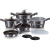 Sada riadu Berlingerhaus s mramorovým povrchom 13 ks Carbon PRO Line BH-6886