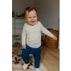 Cosilana detské tričko s dlhým rukávom z merino vlny a hodvábu prírodné