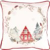 Vankúš Vianočný motív zamatová, 45 x 45 cm