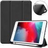 AppleMix Puzdro/kryt pre Apple iPad mini 4 / mini 5 - funkcia smart sleep - gumové - čierne