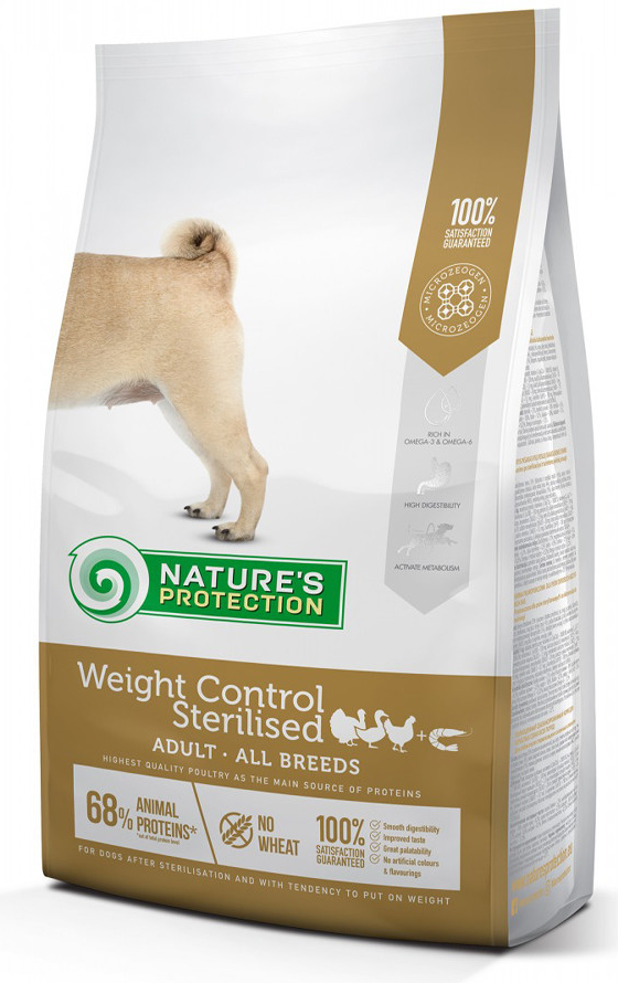 Natures Protection dog Adult weight control sterilised poultry with krill All Breeds 4 kg