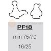 Šablóna s formičkami na cesto - 16/25x tvary 75/70 mm, 57,5x39 cm | PAVONI, PF18