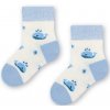 Dojčenské ponožky Veľryby smotanová