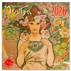 NOTIQUE Poznámkový kalendár Alfons Mucha 2026, 30 x 30 cm