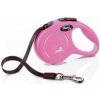 Vodítko FLEXI Classic NEW XS pásek 3m/12kg růžová