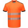 Portwest T181 PW3 Hi-Vis Reflexné tričko červená/čierna XL