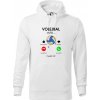 Volejbal volá - Mikina pánska Cape s kapucňou - 5XL ( Biela )
