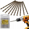 CROWNMAN Súprava 10 ks kobaltových vrtákov M35 HSS 5% - 4mm