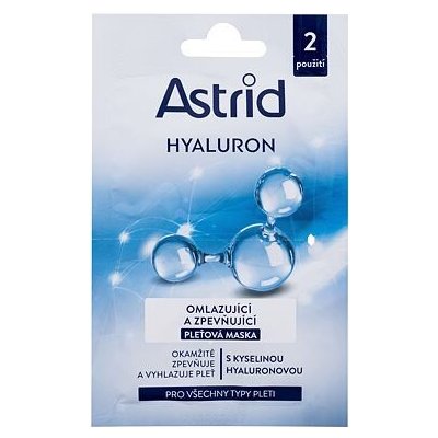 Astrid Hyaluron Rejuvenating And Firming Facial Mask omlazující a zpevňující pleťová maska 2x8 ml pro ženy