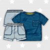 Minoti Chlapčenská súprava tričko a šortky Summer 3 modrá