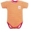 Eevi Body s krátkym rukávom STATKI oranžové prúžky - 86