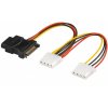 PREMIUMCORD SATA napájecí (Y) redukce -> 3x Molex 5,25