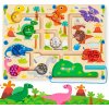 COMMODUM Magnetická Hra Labyrint Dinosaurus Montessori Pre Deti 2-5 Rokov