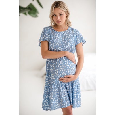 Tehotenské šaty na dojčenie Lovely Dress Blue