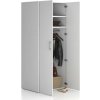 Kancelárska šatníková skriňa vysoká SOLID, šatníková tyč, 2 police, 800 x 600 x 1830 mm, biela