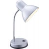 Globo | Globo 2487- Stolná lampa BASIC 1xE27/40W/230V strieborná | GL0412