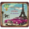 Ceduľa Welcome to Paris 30x30 cm Plechová tabuľa