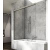 Ronal Cadura vaňová zástena 120x160cm otváranie pravé sklo Číre profil Chróm 1 vzpera CAW2BD1205007
