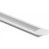 Hliníkový zapustený LED profil biely 2 m s priehľadným difúzorom pre LED pásy + krytky Ecolight série P