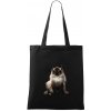Mačka Ragdoll spredu čierna fotka - Taška bavlnená - 42 x 38 cm ( Čierna )