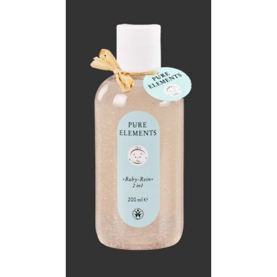 Pure Elements jemný detský sprchový gél a šampón 2v1 200 ml