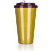 Banquet Hrnek cestovný dvojstenný GLITTERS 500 ml zlatý