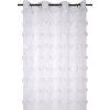Hotová záclona POMPINOU 140x260 pompony 3D biela glamour