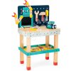 Drevená detská dielňa a náradie Big Robot DIY Workbench BricoKids Janod výškovo nastaviteľná 60 dielov